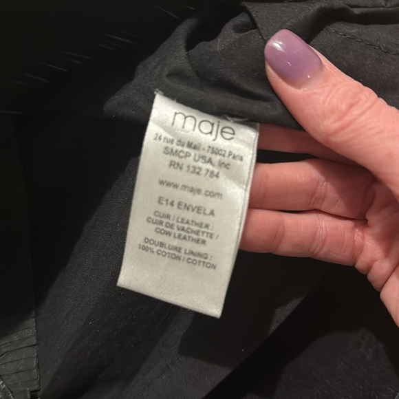 Maje Envela Fringe Western Black Skirt size 36 - Picture 7 of 7